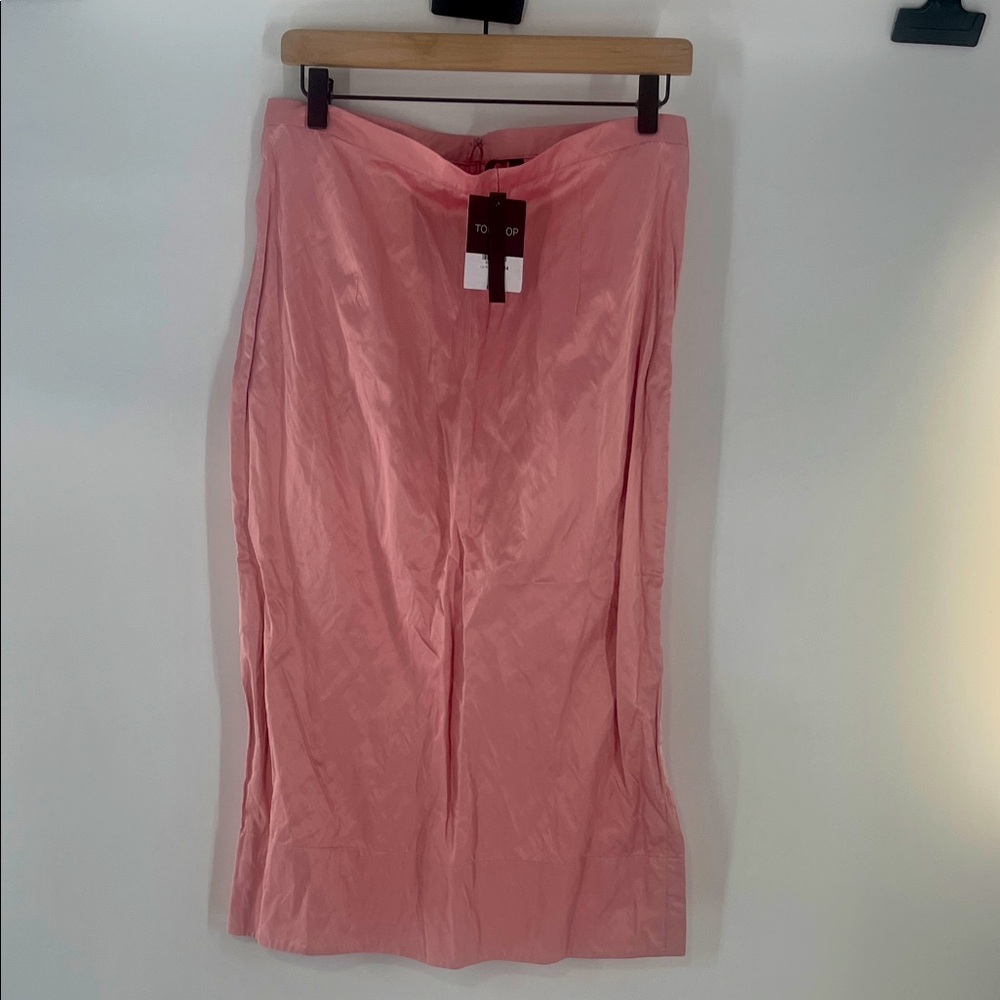 Topshop Pink Maxi Skirt Size 10 NWT